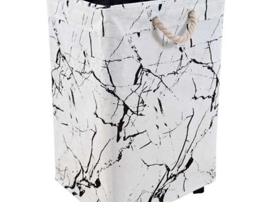 Καλάθι Απλύτων Marble 818518 70lt White-Black Ankor Ύφασμα