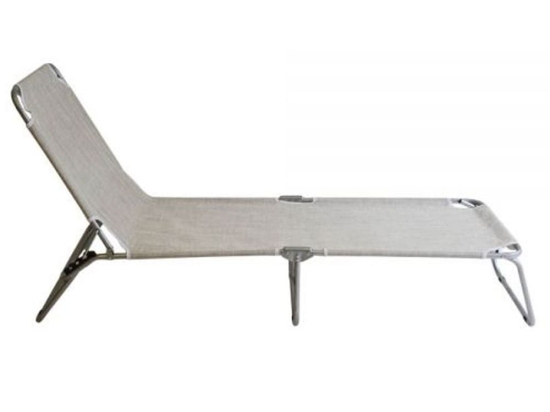Ξαπλώστρα Παραλίας 805419 188x58x28cm Grey Ankor