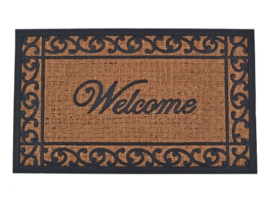 Πατάκι Εισόδου Welcome 820382 45x75cm Natural-Black Ankor 45X75
