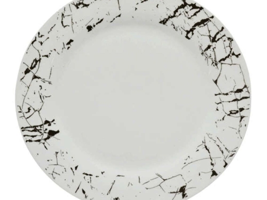 Πιάτο Φρούτου Πορσελάνινο R8059-075 Φ19cm Black-White Ankor Πορσελάνη