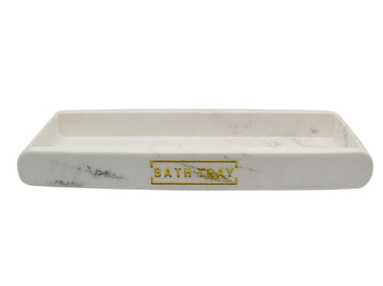 Σαπουνοθήκη 812967 21x10x2,5cm White-Gold Ankor Πολυέστερ