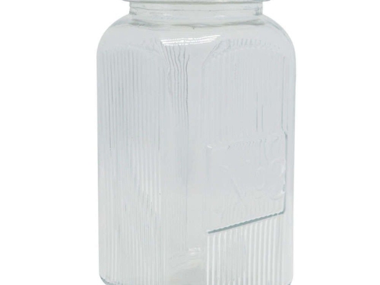 Βάζο Αποθήκευσης 817542 1500ml Clear-Rose Gold Ankor Μέταλλο,Γυαλί
