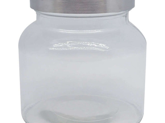 Βάζα Αποθήκευσης (Σετ 6Τμχ) 820023 600ml Clear Ankor Μέταλλο,Γυαλί