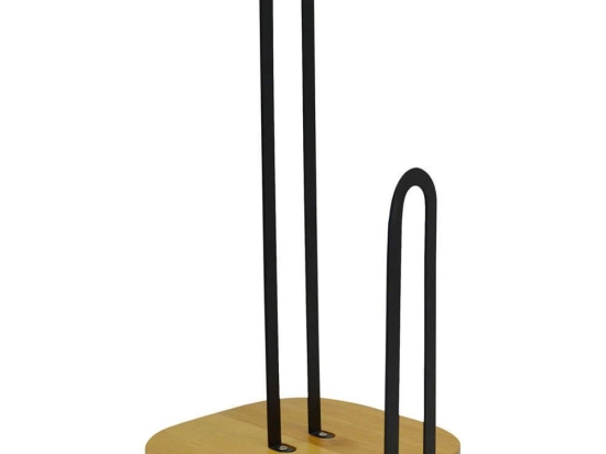Βάση Χαρτιού Κουζίνας 819690 16x16x31,3cm Natural-Black Ankor Μέταλλο,Bamboo