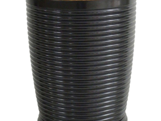 Κάδος Απορριμμάτων Ριγέ 823185 5lt Black-Natural Ankor Πλαστικό
