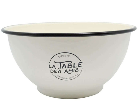 Μπωλ Σερβιρίσματος Εμαγιέ ΚΑ4596 26,5x13,2cm White-Black Ankor Εμαγιέ