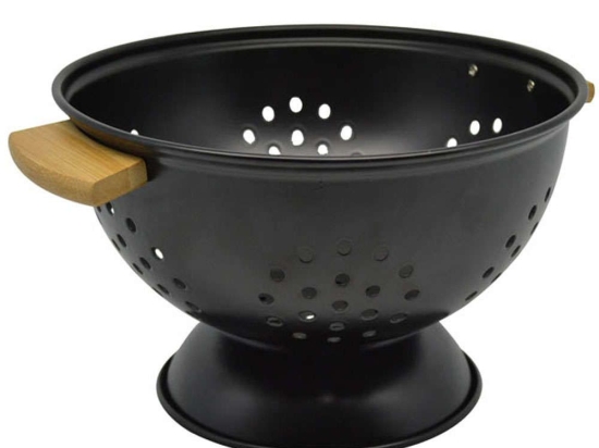 Σουρωτήρι 824700 24x24x13,7cm Natural-Black Ankor Μέταλλο,Bamboo