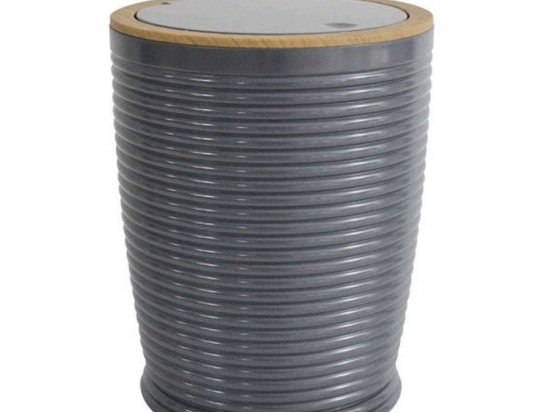 Κάδος Απορριμμάτων 5lt 823208 Φ19x23,5cm Grey Ankor 5lt Πλαστικό
