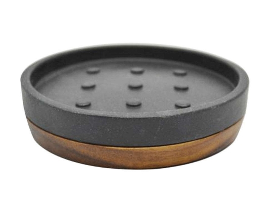 Σαπουνοθήκη 824984 12,1x12,1x2,8cm Black Ankor Πολυέστερ