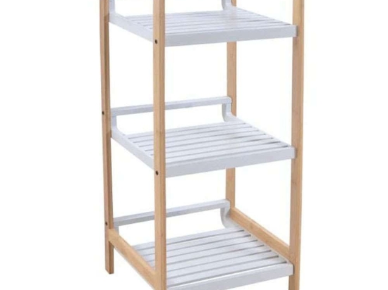 Ραφιέρα Δαπέδου 824465 30x30x70cm Natural-White Bamboo