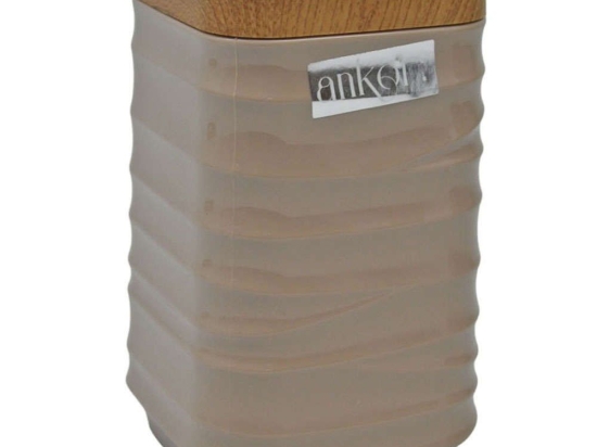 Ποτηροθήκη Luna 830282 7x7x12cm Beige-Natural Ankor Πλαστικό