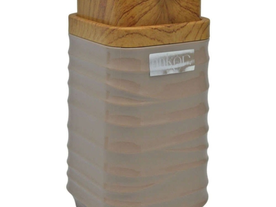 Δοχείο Κρεμοσάπουνου Luna 830275 7x7x14,5cm Beige-Natural Ankor Πλαστικό