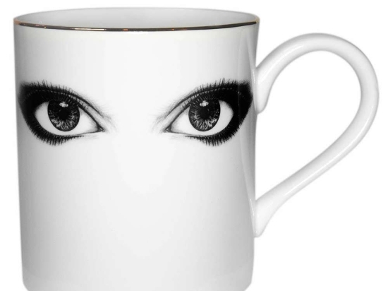 Κούπα Looking At You Eyes Majestic 09002-LAY 9,4X8,4cm White-Black Rory Dobner Πορσελάνη