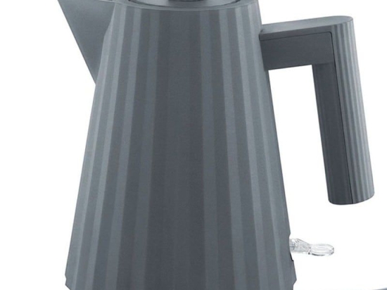 Βραστήρας Ηλεκτρικός Plissé MDL06/1 G 1,0Lt 2400W 21x16x20cm Grey Alessi Πολυρεσίνη