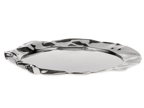 Δίσκος Σερβιρίσματος Foix 90039 Φ44x3 Ανοξ. Ατσάλι Inox με Δώρο 2 Δαχτυλίδια Πετσέτας Alessi Ανοξείδωτο Ατσάλι