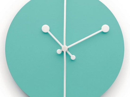 Ρολόι Τοίχου Dotty Clock ABI11 LAZ Φ20cm Μεταλλικό Τurquoise Alessi Μέταλλο