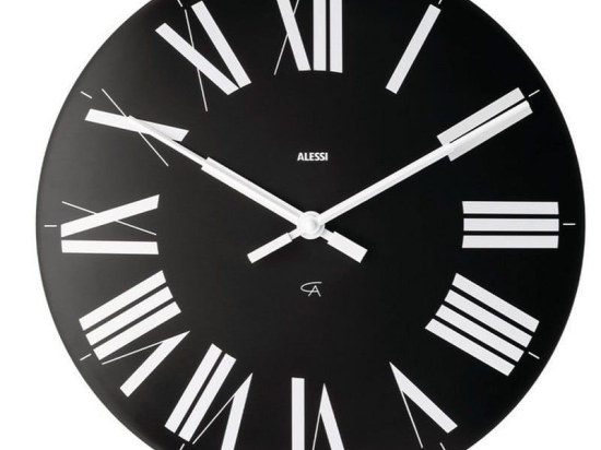 Ρολόι Τοίχου Firenze 12 B Φ36cm Abs Black Alessi ABS