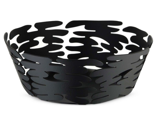 Φρουτιέρα - Ψωμιέρα Barket BM10/18 B Φ18x6,5cm Μεταλλική Black Alessi Μέταλλο