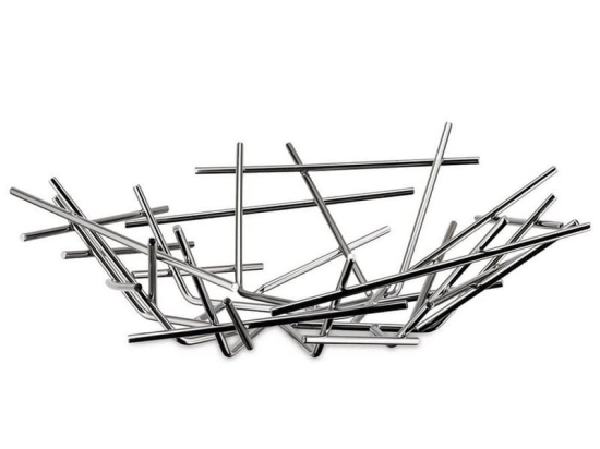 Ψωμιέρα - Φρουτιέρα Blow up FC02 33x32x10,5cm Από Ανοξείδωτο Ατσάλι Silver Alessi Ανοξείδωτο Ατσάλι