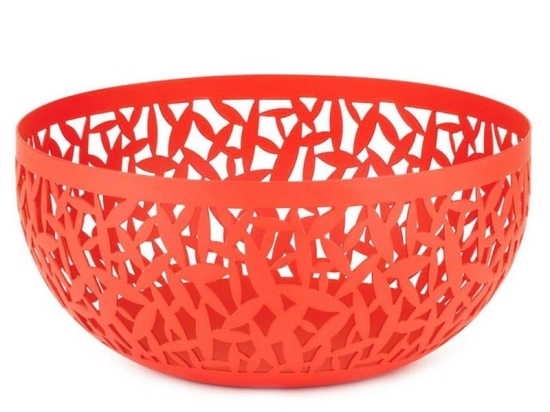 Φρουτιέρα Cactus MSA04/21 R Φ21x9,5cm Μεταλλική Red Alessi Μέταλλο