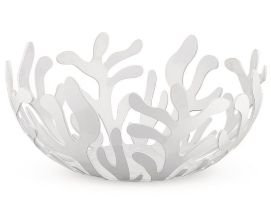 Φρουτιέρα Mediterraneo ESI01/25 W Φ25x9cm Μεταλλική White Alessi Μέταλλο