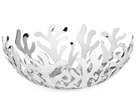 Φρουτιέρα Mediterraneo ESI01/29 W Φ29x10,8cm Μεταλλική White Alessi Μέταλλο