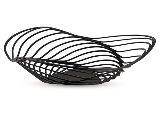 Φρουτιέρα Trinity ACO03 B Φ33x8cm Μεταλλική Black Alessi Μέταλλο