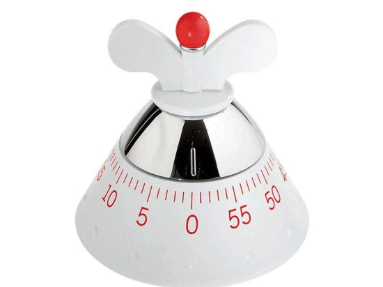 Χρονόμετρο Αναλογικό Κουζίνας A09 W Φ10,5cm White Alessi Πολυρεσίνη