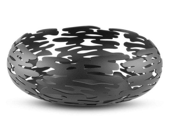 Ψωμιέρα - Φρουτιέρα Barknest BM02  B Φ21x7cm Μεταλλική Black Alessi Μέταλλο