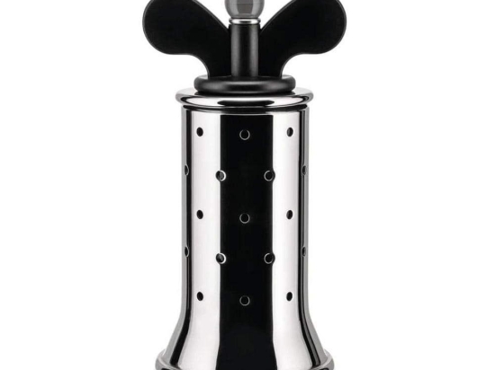 Μύλος Πιπεριού 9098 B Φ6,3x13,2cm Silver-Black Alessi Ανοξείδωτο Ατσάλι