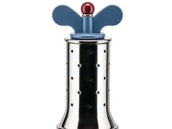 Μύλος Πιπεριού 9098 Φ6,3x13,2cm Blue-Silver Alessi Ανοξείδωτο Ατσάλι