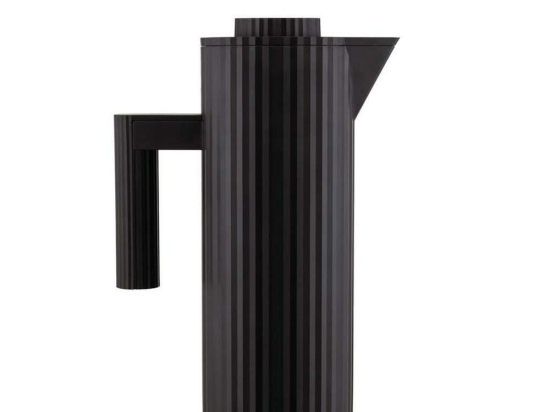 Κανάτα-Θερμός Plissé MDL12 B 20x11x32cm 1Lt Black Alessi Πλαστικό