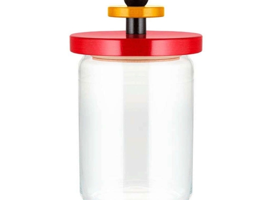 Βάζο Αποθήκευσης ES16/100 R 1000ml Red-Multi Alessi Ξύλο,Γυαλί