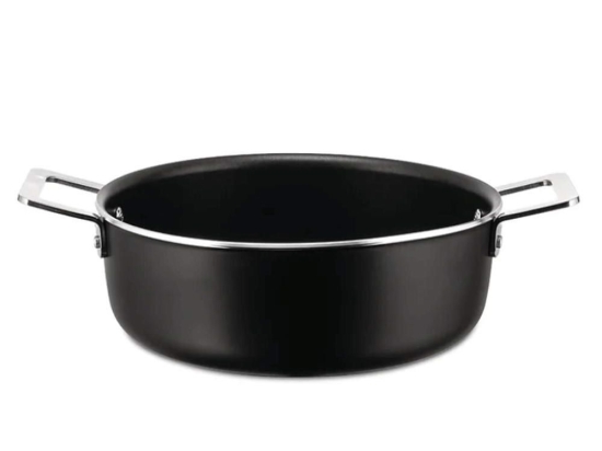Κατσαρόλα Ρηχή Pots&Pans AJM102/24B Φ24cm Black Alessi 24cm Αλουμίνιο