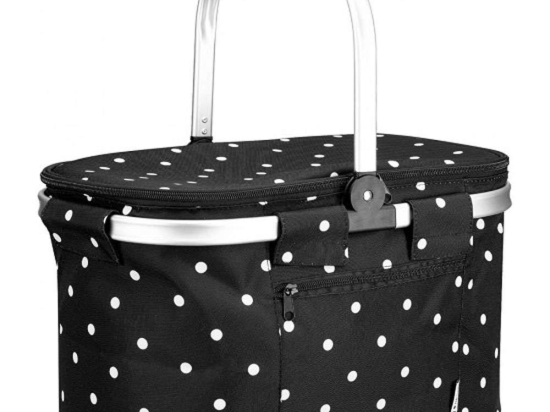 Ισοθερμική Τσάντα Πικ Νικ 45859.32 43x26x26cm 27lt Black-White Navaris Πολυέστερ