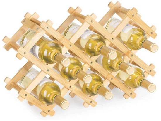 Κάβα Μπουκαλιών 10 Θέσεων 51114.05.3 51,5x12,7x32,5cm Natural Navaris Bamboo