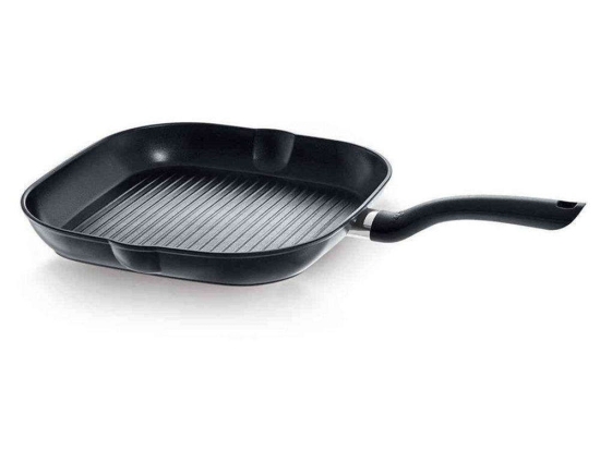 Τηγάνι Γκριλιέρα Cenit Induction 045-601-28-100/0 28x28cm Black Fissler 28cm Αλουμίνιο