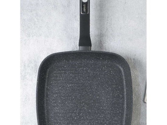 Τηγάνι Γκριλιέρα Marblestone 30003965 Φ28cm Black 28cm Αλουμίνιο