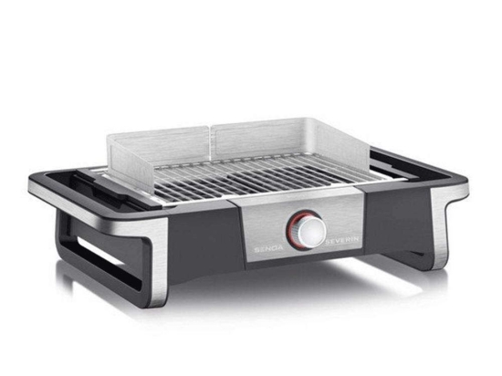 Ψηστιέρα Ηλεκτρική Senoa Boost 8113 41,5x24cm 3000W Black-Silver Severin Ανοξείδωτο Ατσάλι