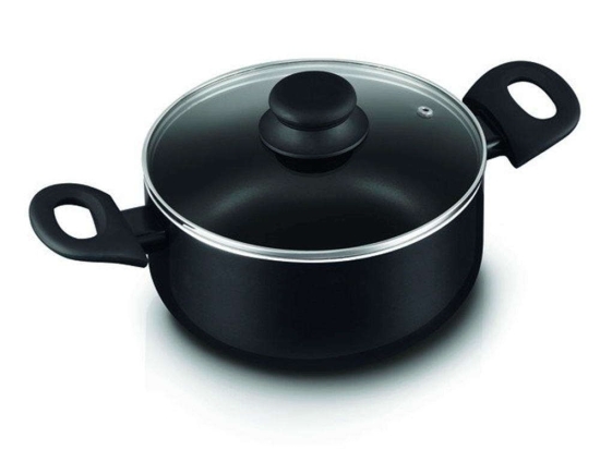 Κατσαρόλα Αντικολλητική 30003971 Φ16cm Black 16 cm Μέταλλο,Γυαλί