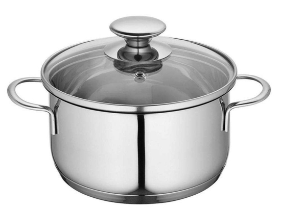 Κατσαρολάκι Με Γυάλινο Καπάκι 2370702814 Φ14cm Silver Kuchenprofi 14 cm Ανοξείδωτο Ατσάλι