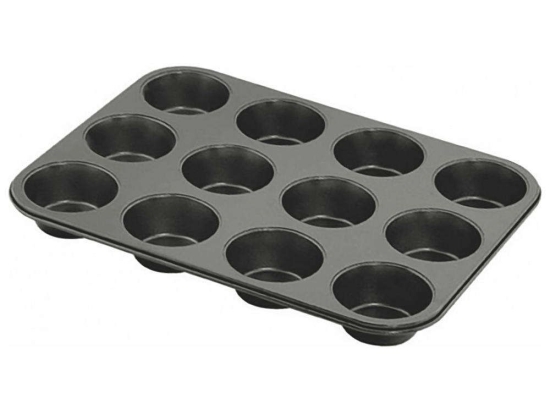 Φόρμα Cupcakes/Muffins 12 Θέσεων Αντικολλητική Classique 22102891 35cm Black Patisse Σιλικόνη
