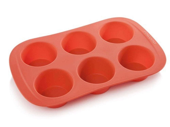 Φόρμα Cupcakes/Muffins 6 Θέσεων Delicia Siliconprime 629433 Red Tescoma Σιλικόνη