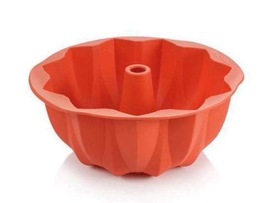 Φόρμα Κέικ Delicia Rosette 629416 Φ24cm Red Tescoma Σιλικόνη