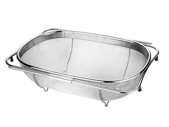 Σουρωτήρι Λαχανικών Πτυσσόμενο Grandchef 428550 34x24cm Silver Tescoma Ανοξείδωτο Ατσάλι