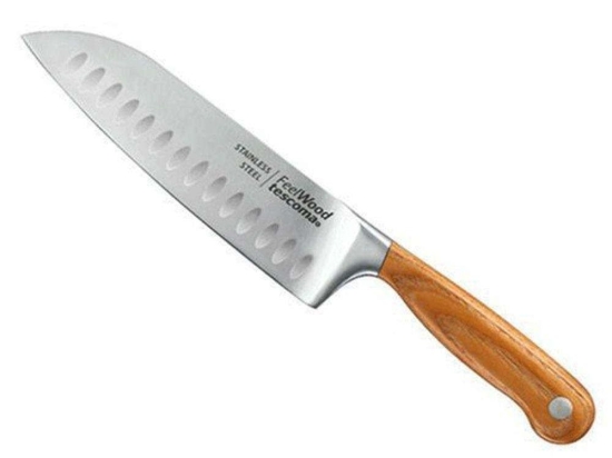 Μαχαίρι Santoku Feelwood 884826 17cm Silver-Brown Tescoma Ανοξείδωτο Ατσάλι