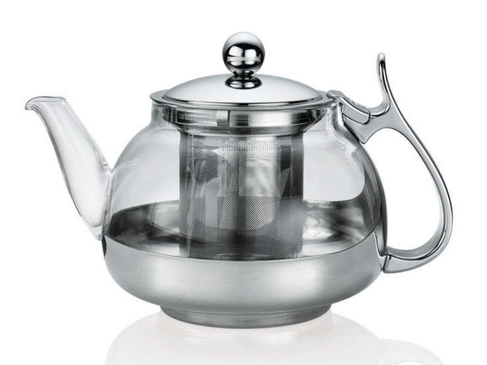 Τσαγιέρα Με Φίλτρο 1045802800 700ml Silver-Clear Kuchenprofi Γυαλί