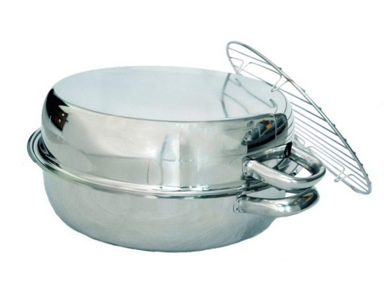 Γάστρα Στρογγυλή Με Σχάρα 87.A130 30cm Inox Ανοξείδωτο Ατσάλι