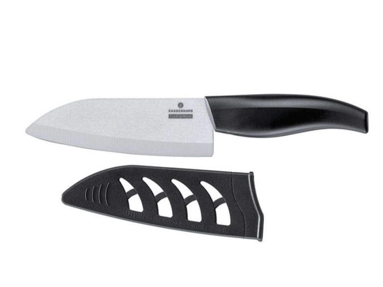 Μαχαίρι Santoku Ceraplus 73070255 14cm Silver-Black Zassenhaus Κεραμικό