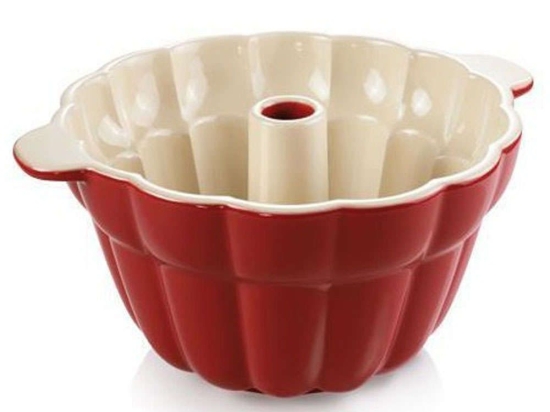 Φόρμα Κέικ Delicia 622204 24cm Red-White Tescoma Κεραμικό